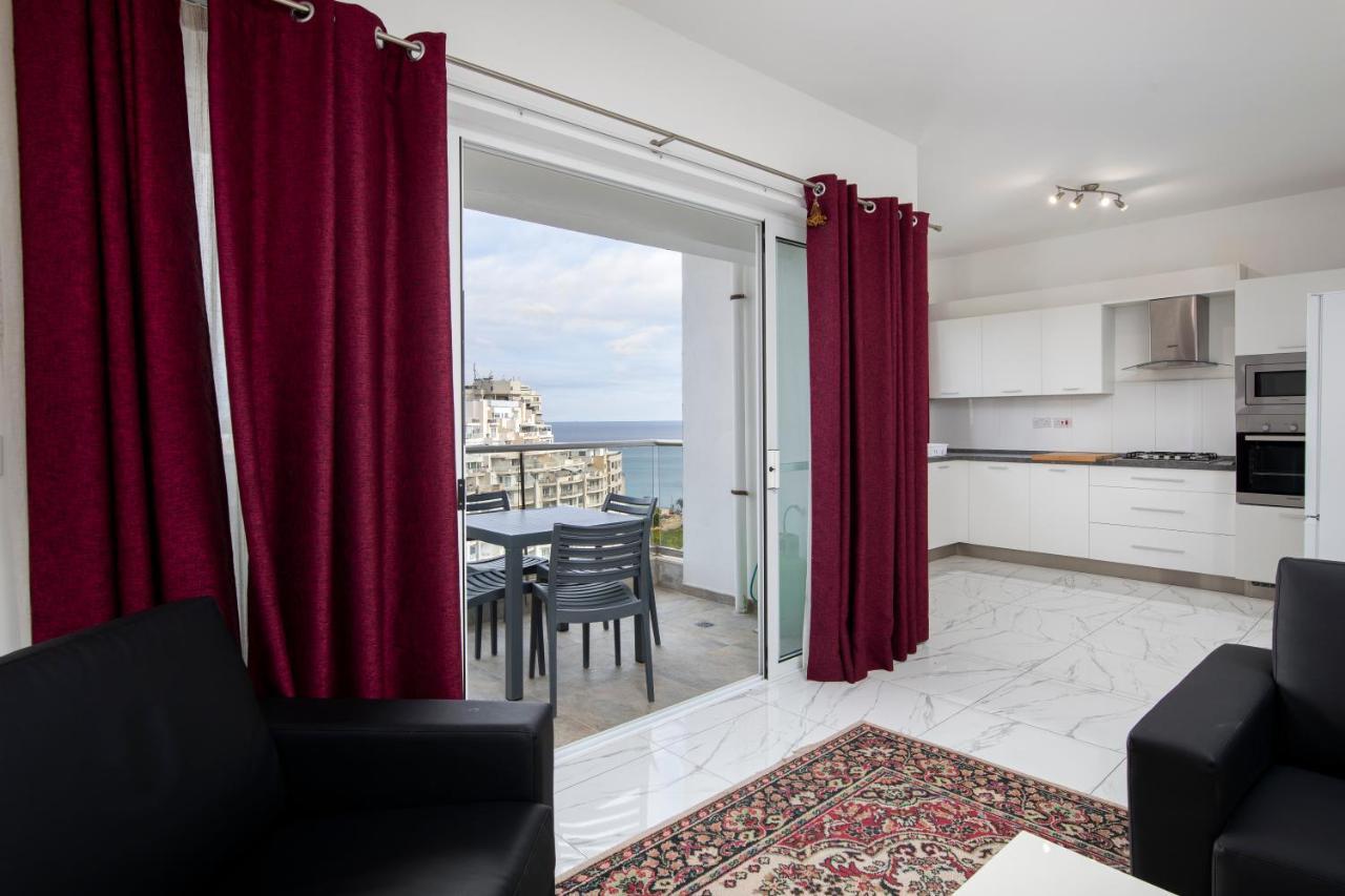Sea View Apartment 2 Bedrooms 2 Bathrooms, 2 Minutes Away From The Sea St. Julian's Exterior foto